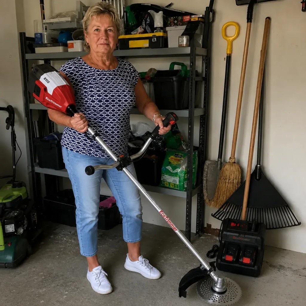 EcoTrimmer usato vicino a siepi e bordi
